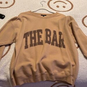 The Bar Tan Crew Neck Sweater